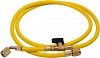 Желтый напорный шланг с шаровым краном для хладагентов R22, R134A, R407C, R404A Rothenberger Plus 1/4 SAE