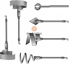 Набор насадок для прочистки канализации General Pipe Cleaners MCS