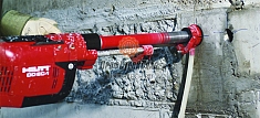 Применение установки алмазного бурения Hilti DD EC-1