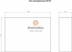Размеры неподвижного ножа станка для резки арматуры Grost RC-50М01